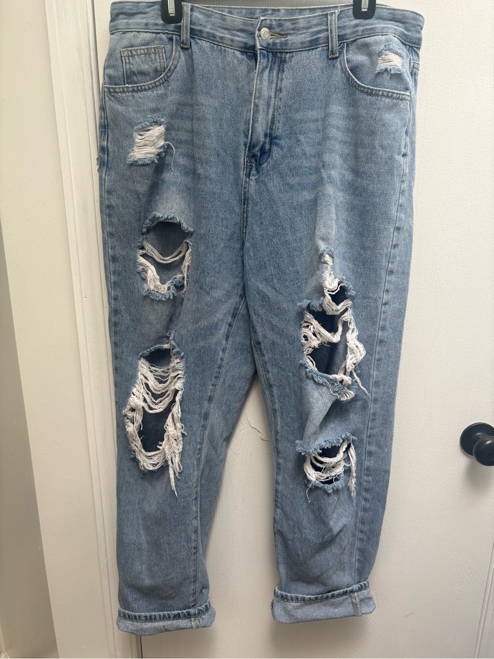 Size XXL women’s Boyfriend fit Jeans - light blue